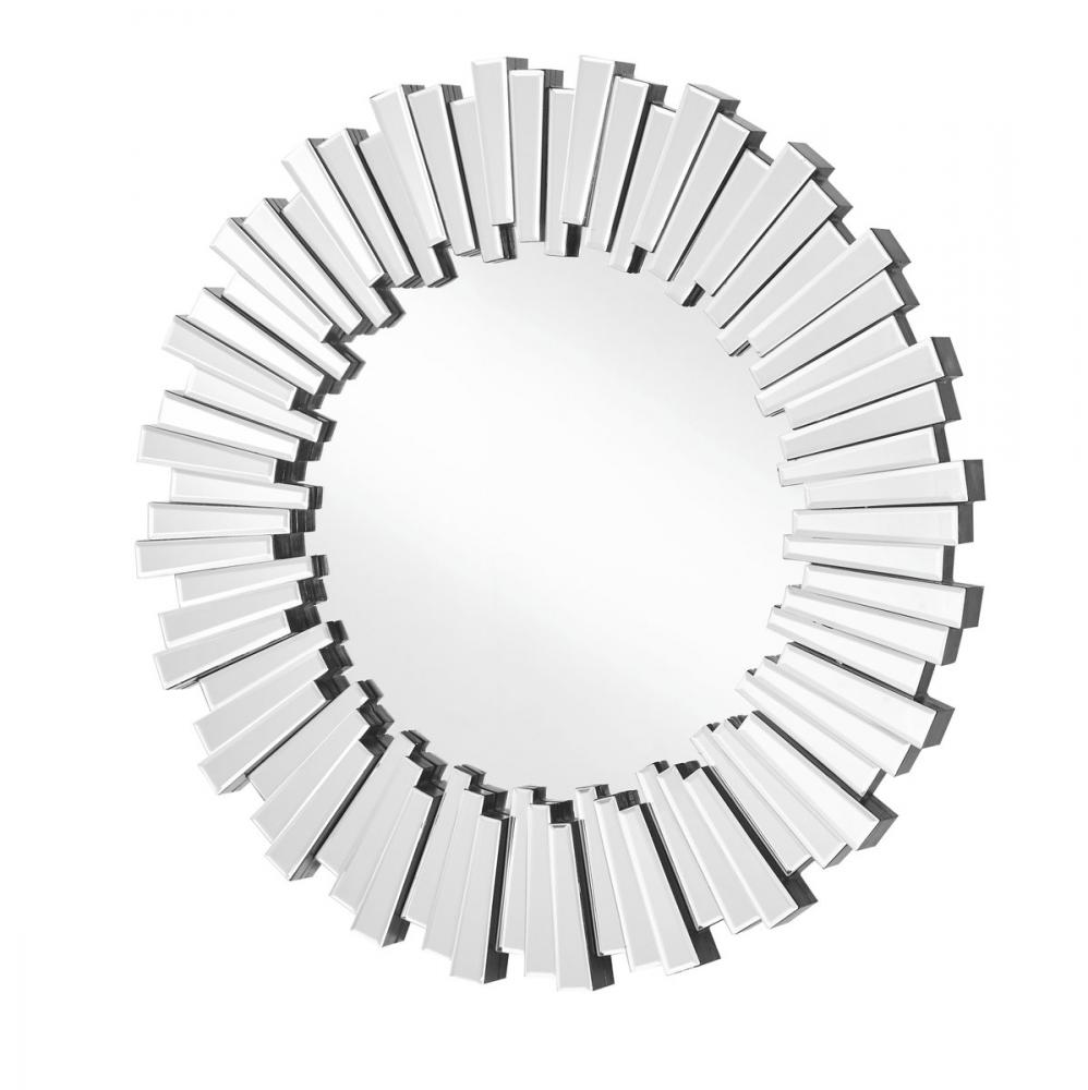 Sparkle 31.5 in. Contemporary Round Mirror in Clear