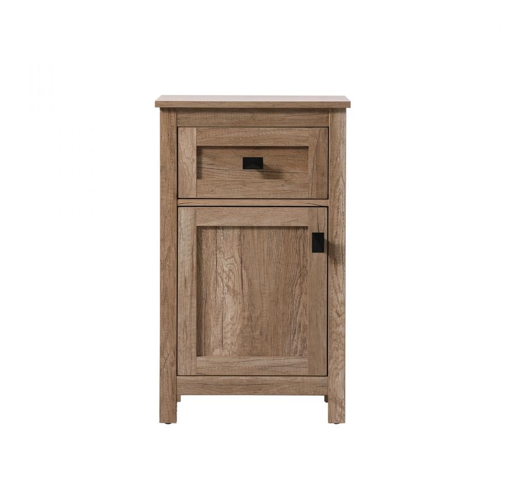 18 Inch Wide Bathroom Storage Freedstanding Cabinet In Natural Oak