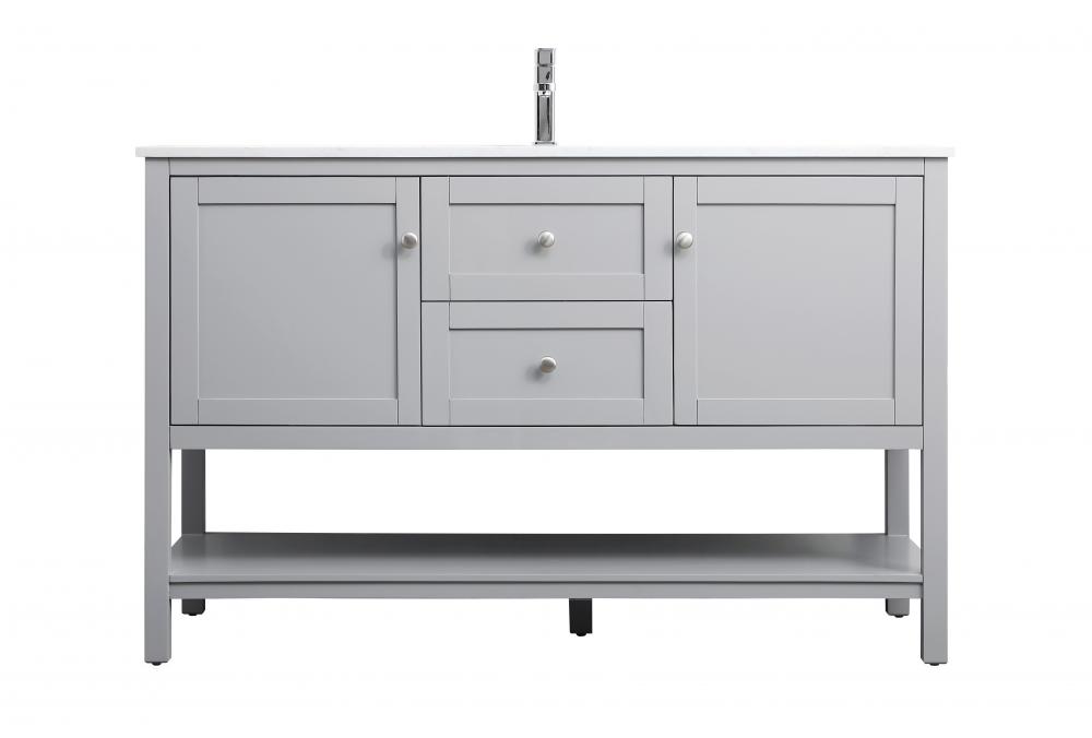 54 Inch Single Bathroom Vanity In Grey