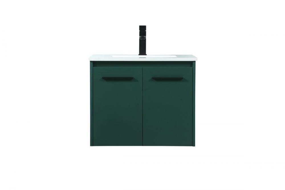 24 inch Single bathroom vanity in green