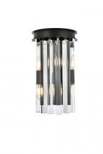 Elegant 1208W8MB/RC - Sydney 2 Light Matte Black Wall Sconce Clear Royal Cut Crystal