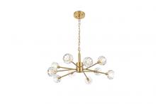 Elegant 3509D29G - Graham 10 Light Pendant in Gold