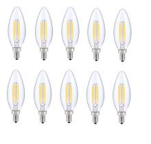 Elegant E12LED105-10PK - LED E12 Candelabra, Blunt Tip, 2700k, 300 Degree, CRI80, Es, UL, 6W, 60w Equivalent, 15000hrs