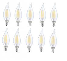 Elegant E12LED116-10PK - LED E12 CANDELABRA, FLAME TIP, 3000K, 300 degree, CRI80, ES, UL, 6W, 60W EQUIVALENT, 15000HRS