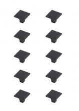 Elegant KB2012-MB-10PK - Wilow 1" Matte Black Square Knob Multipack (Set of 10)