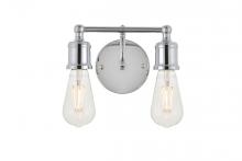 Elegant LD4028W9C - Serif 2 Light Chrome Wall Sconce