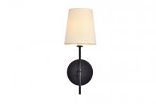 Elegant LD6004W6BK - Mel Collection Wall Sconce D5.5 H15 Lt:1 Black Finish