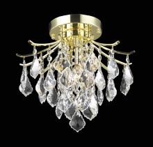 Elegant LD8100F12G - Amelia Collection Flush Mount D12in H12in Lt:3 Gold Finish