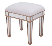 Elegant MF6-1107G - Dressing stool 18 in. x 14 in. x 18 in. in Gold paint