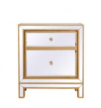 Elegant MF72016G - End table 1 door 21in. W x 14in. D x 24in. H in gold