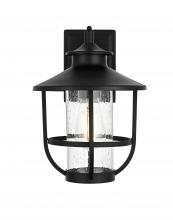 Elegant OD314W13BK - Janney 7 inch Outdoor Pendant in Black