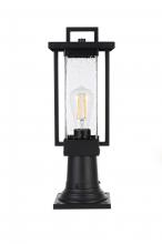 Elegant OD319P18BK - Tilton 7 inch Outdoor Pendant in Black