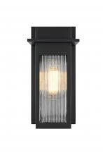 Elegant OD364W11BK - Fletcher 7 inch Outdoor Pendant in Black