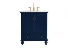 Elegant VF12330BL - 30 inch Single bathroom vanity in blue