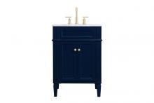 Elegant VF12524BL - 24 inch Single bathroom vanity in blue