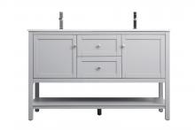 Elegant VF22254DGR - 54 Inch Double Bathroom Vanity In Grey