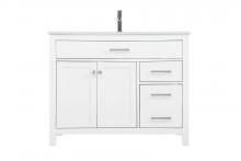 Elegant VF23342WH - 42 Inch Single Bathroom Vanity In White