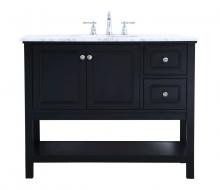 Elegant VF27042BK - 42 in. Single bathroom vanity set in Black