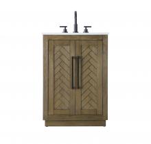 Elegant VF29024HO - 24 inch Single Bathroom Vanity in Hazel Oak