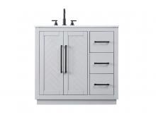 Elegant VF29036GR - 36 inch Single Bathroom Vanity in Grey