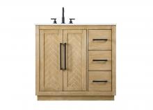 Elegant VF29036LO - 36 inch Single Bathroom Vanity in Linen Oak