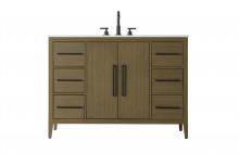 Elegant VF29348MCB - 48 Inch Single Bathroom Vanity In Chestnut Brown