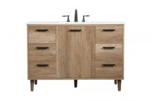 Elegant VF47048NT - 48 inch Single bathroom vanity in natural oak