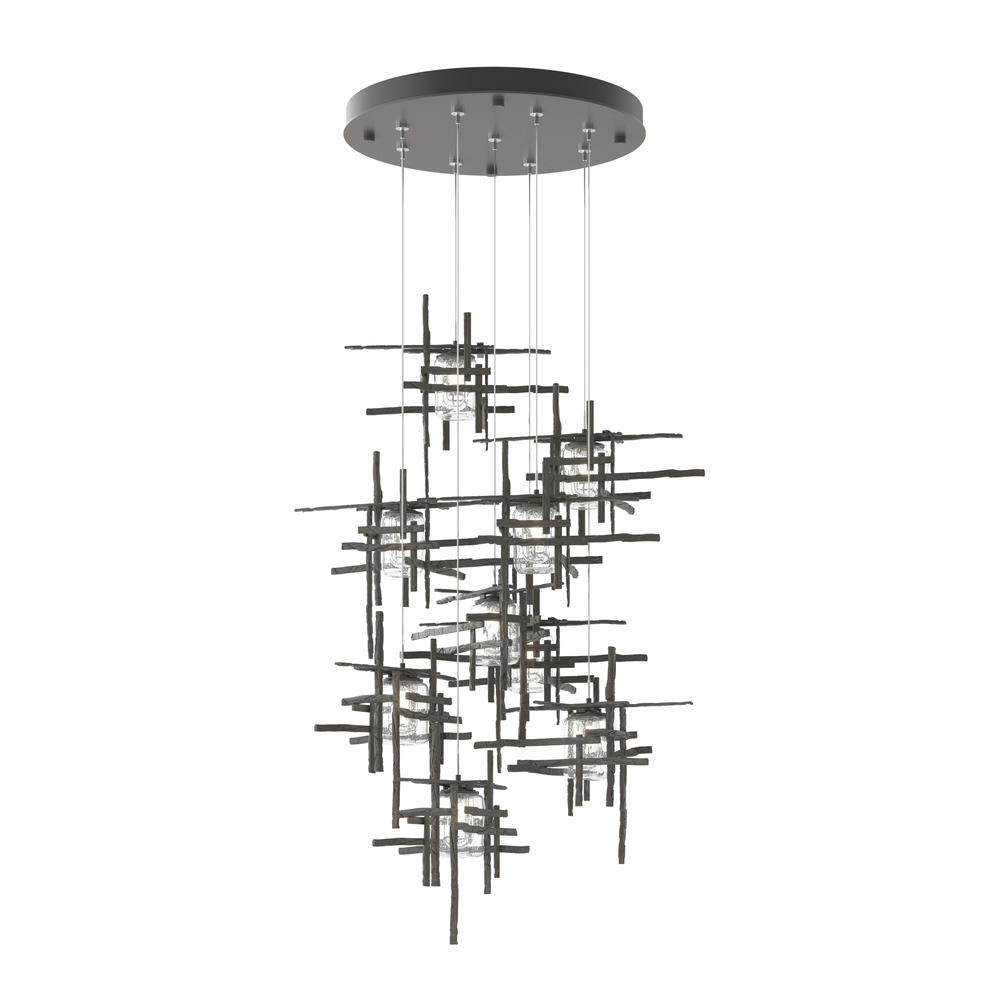 Tura 9-Light Seeded Glass Pendant