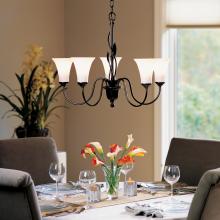 Hubbardton Forge - Canada 103052-SKT-10-GG0067 - Forged Leaves 5 Arm Chandelier