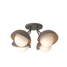 Hubbardton Forge - Canada 121375-SKT-20-05-GG0711 - Brooklyn 4-Light Single Shade Semi-Flush