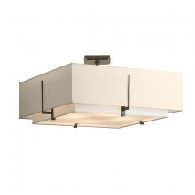 Hubbardton Forge - Canada 126513-SKT-20-SF2012-SA2401 - Exos Square Large Double Shade Semi-Flush