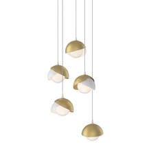 Hubbardton Forge - Canada 131125-SKT-LONG-02-86-GG0711 - Brooklyn 5-Light Double Shade Pendant