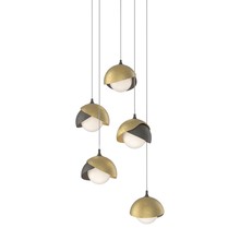 Hubbardton Forge - Canada 131125-SKT-LONG-07-86-GG0711 - Brooklyn 5-Light Double Shade Pendant