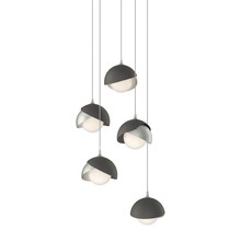 Hubbardton Forge - Canada 131125-SKT-LONG-85-20-GG0711 - Brooklyn 5-Light Double Shade Pendant