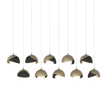 Hubbardton Forge - Canada 131205-SKT-LONG-84-10-GG0711 - Brooklyn 10-Light Double Shade Pendant