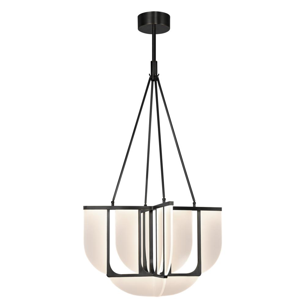 Anders 30-in Urban Bronze LED Chandeliers