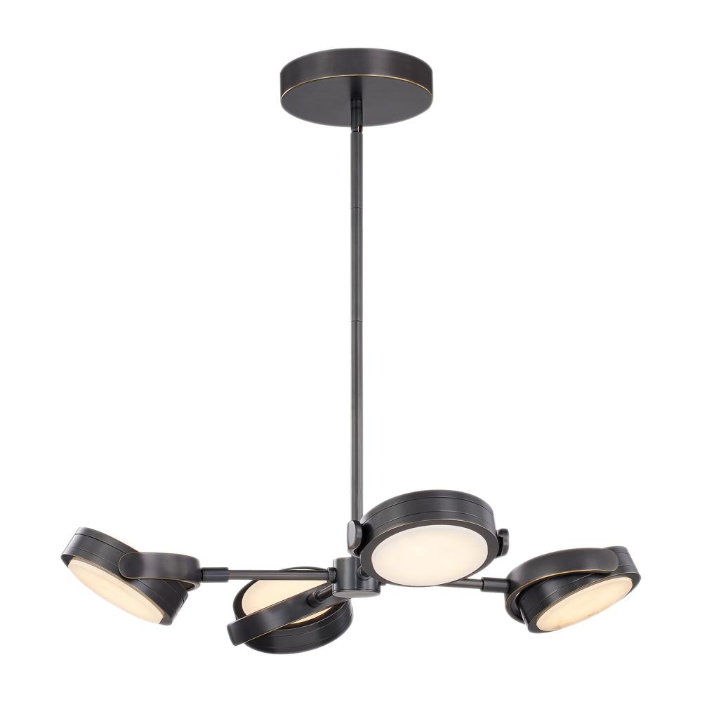 Blanco 28-in Urban Bronze/Alabaster LED Pendant