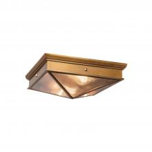 Alora Lighting FM332615VBCR - Cairo 15-in Ribbed Glass/Vintage Brass 2 Lights Flush Mount