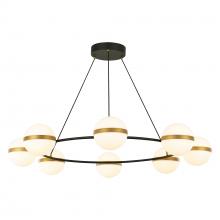 Alora Lighting CH302008MBBG-UNV - Tagliato 44-in Matte Black/Brushed Gold LED Chandeliers