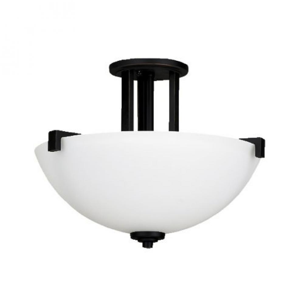 Iris Semi Flush Mount Black