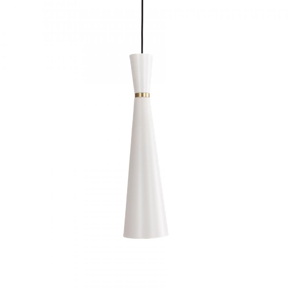 Konic - 24 Light  Pendant in Matte White and Soft Gold