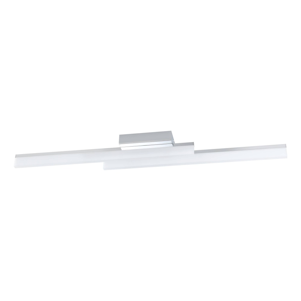 Integrated LED Ceiling Light with Chrome Finish & Satin Shade
