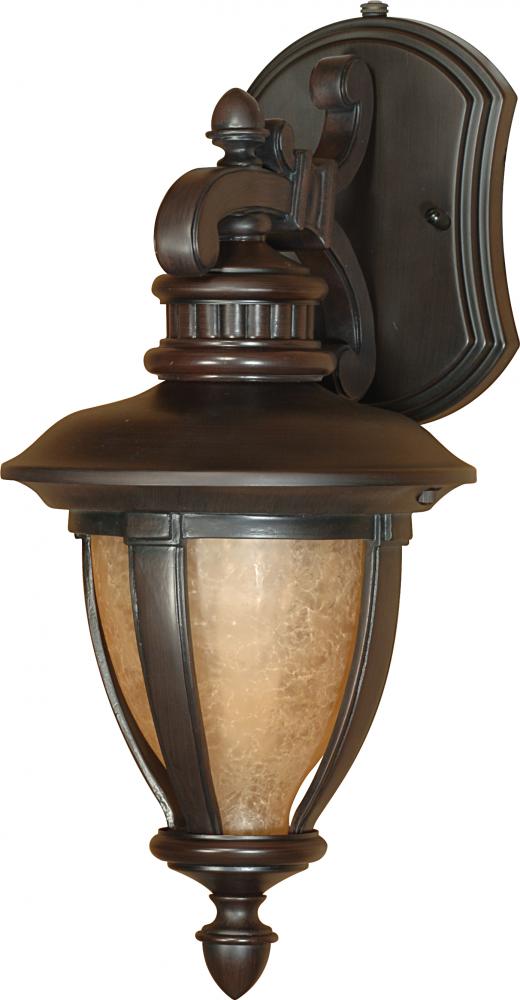 Galeon ES; 1 Light; Wall Lantern Arm Down with Tobago Glass; Lamp Included