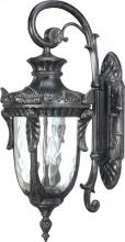 Nuvo 60/2021 - Dunmore; 3 Light; Large Wall Lantern; Arm Down with Clear Water Glass