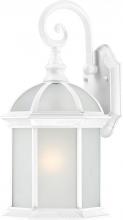 Nuvo 60/4984 - 1-Light 19" Outdoor Wall Sconce in White Finish with Frosted Beveled Glass and (1) 26W GU24 Base