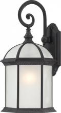 Nuvo 60/4986 - 1-Light 19" Outdoor Wall Sconce in Textured Black Finish with Frosted Beveled Glass and (1) 26W