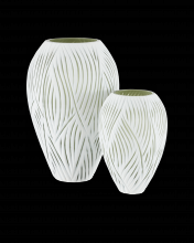 Currey 1200-0497 - Patta White Vase Set of 2