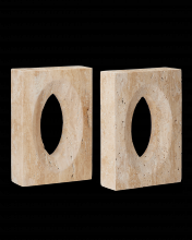 Currey 1200-0774 - Demi Travertine Set of 2 Booke