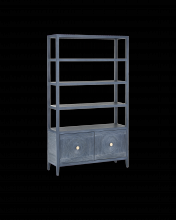 Currey 3000-0265 - Santos Vintage Navy Storage Etagere